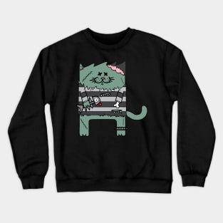 Zombie cat Crewneck Sweatshirt